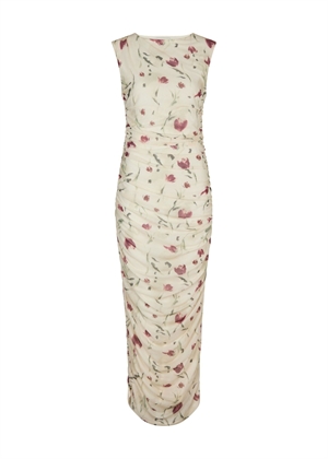 Corilina Artist mesh kjole Creme Neo Noir 